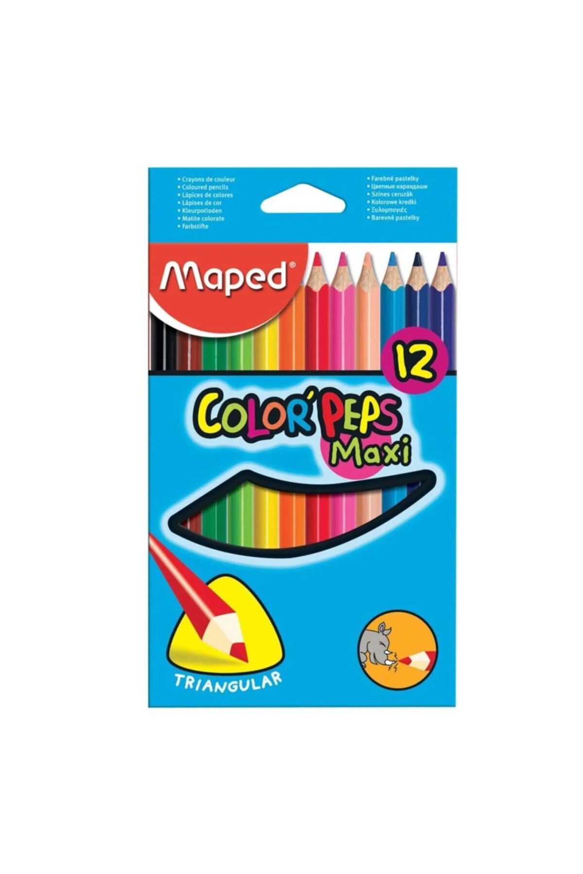 MapedColor Pep's Jumbo ÜçgenKuru Boya 12'li K...