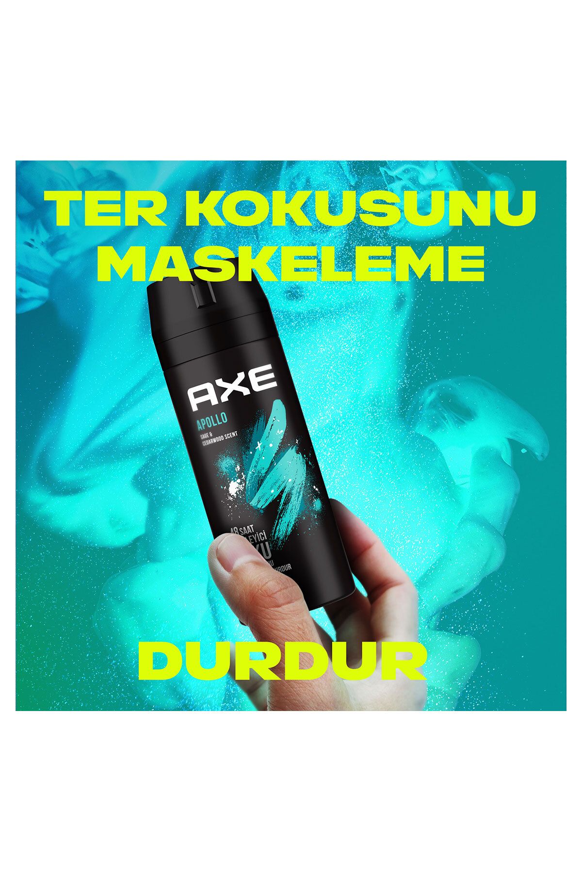 Erkek Sprey Deodorant Apollo 48 Saat Etkileyici Koku Vücut Spreyi 150 ml X3 Adet