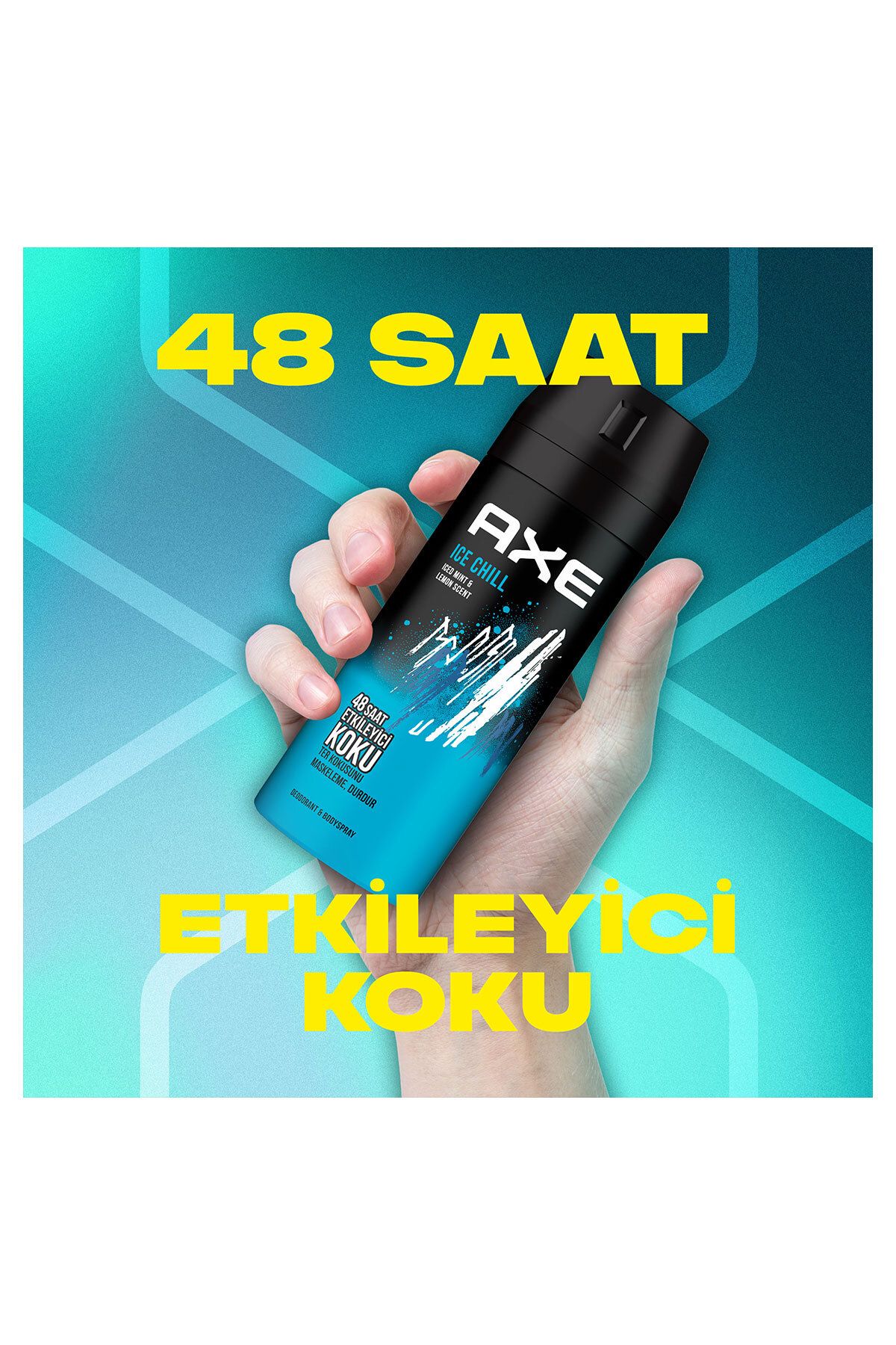 Erkek Deodorant & Bodyspray Ice Chill 48 Saat Etkileyici Koku 150 ml X3 Adet