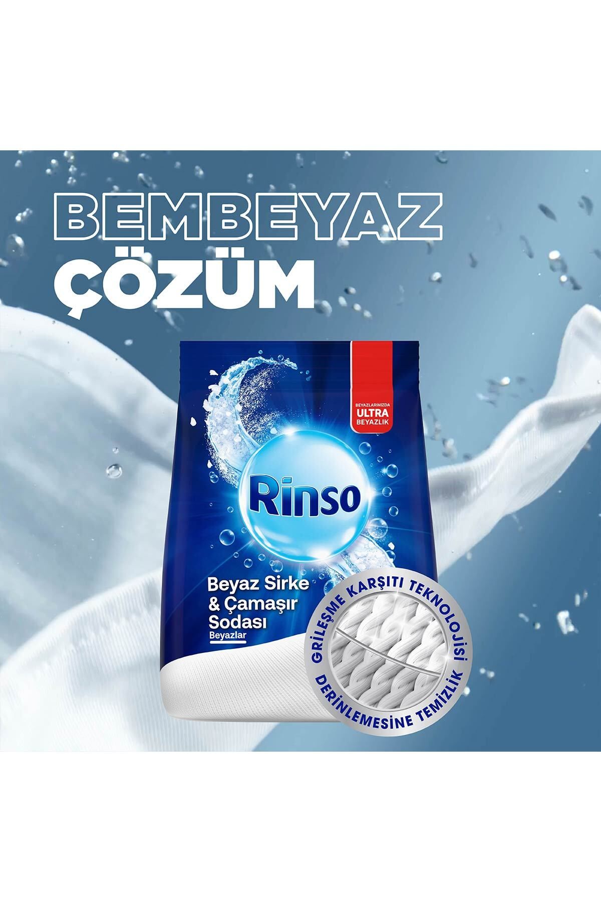 Beyaz Sirke Ve Çamaşır Sodası Beyazlar Için Toz Deterjan 10 Kg X1