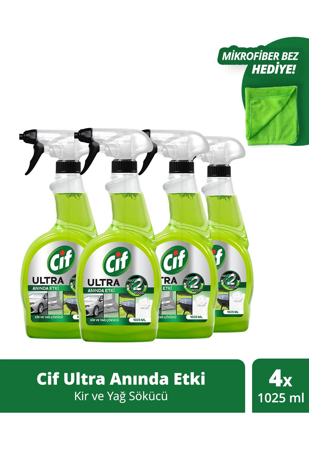 CifUltra Anında Etki Kir VeYağ Çözücü 1025 ml...