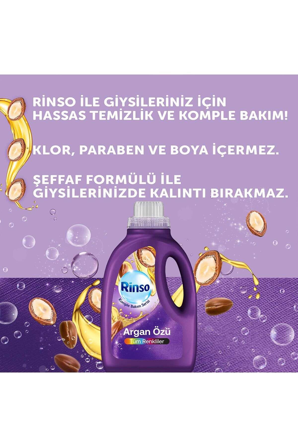 Sıvı Çamaşır Deterjanı Komple Bakım Serisi Argan Özü Tüm Renkliler Için 1.5 L X4