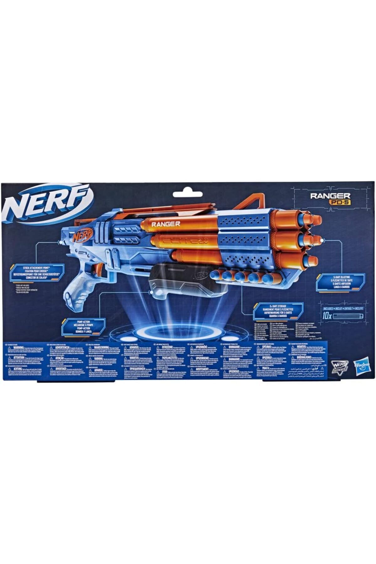 Elite 2.0 Ranger PD-5 Blaster 10 Adet Nerf Elite Dart Seti