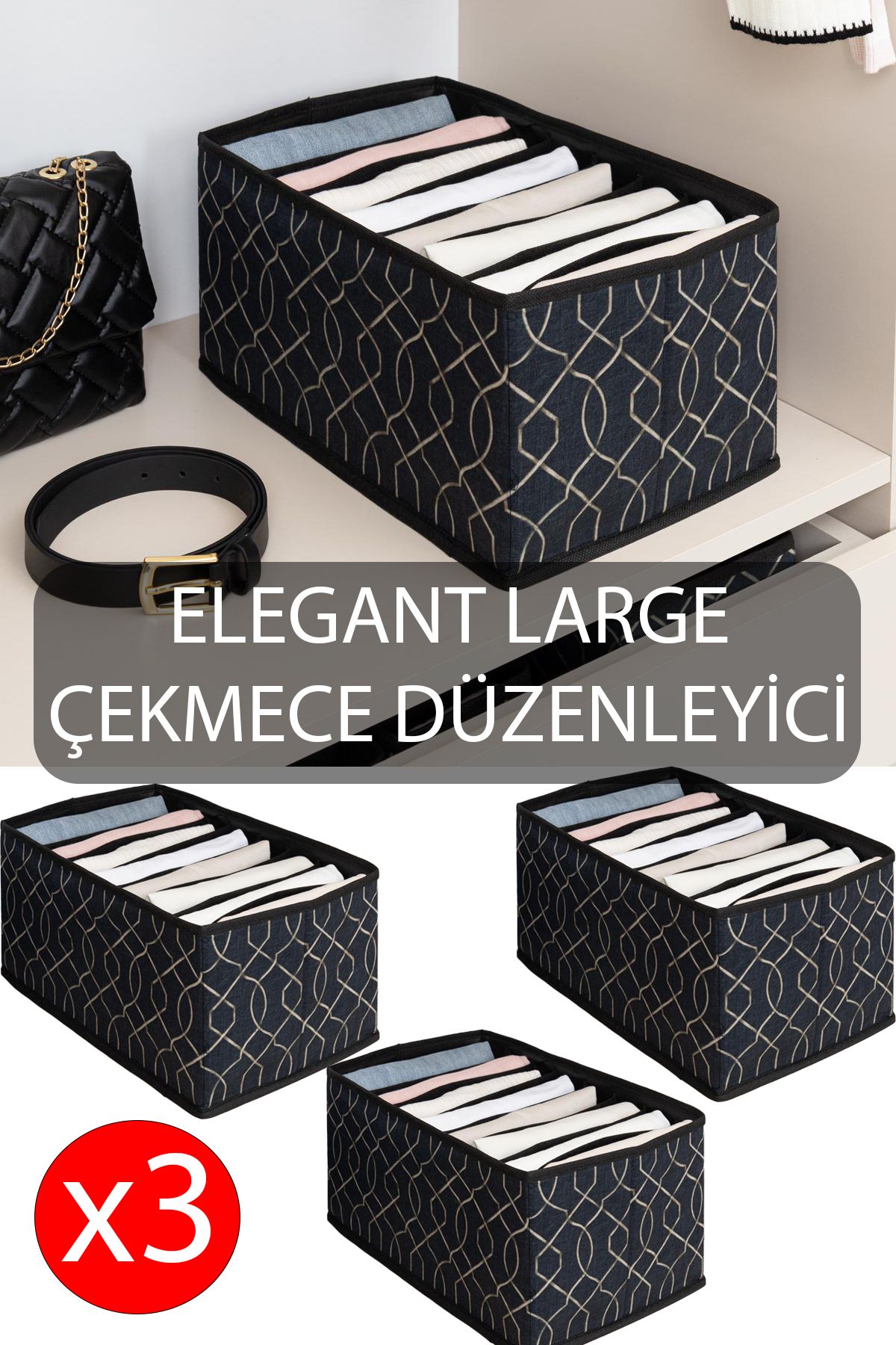 Emofom (3 ADET) Large ÇekmeceDüzenleyici (36...