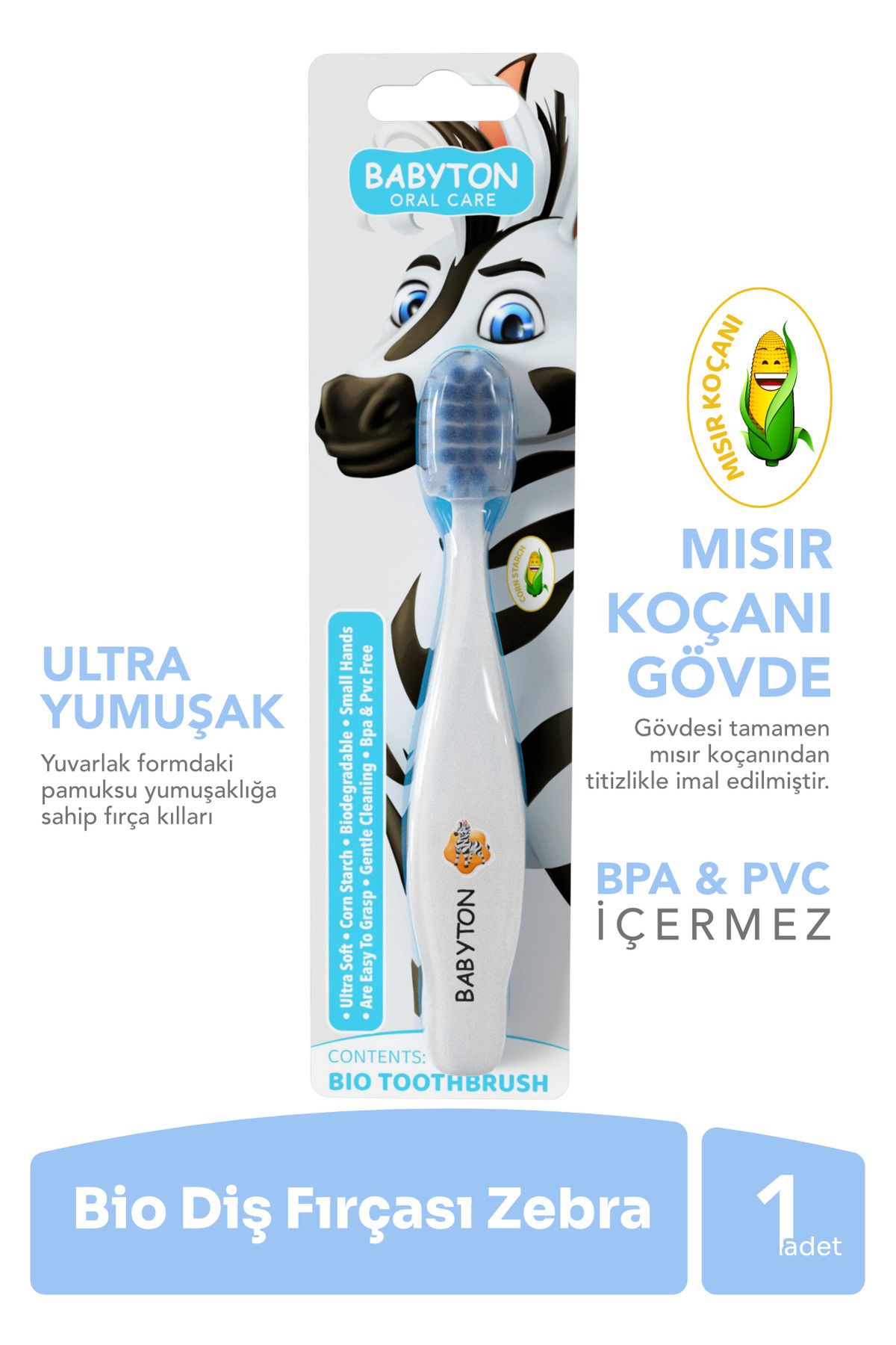 BABYTONBio Diş Fırçası Zebra