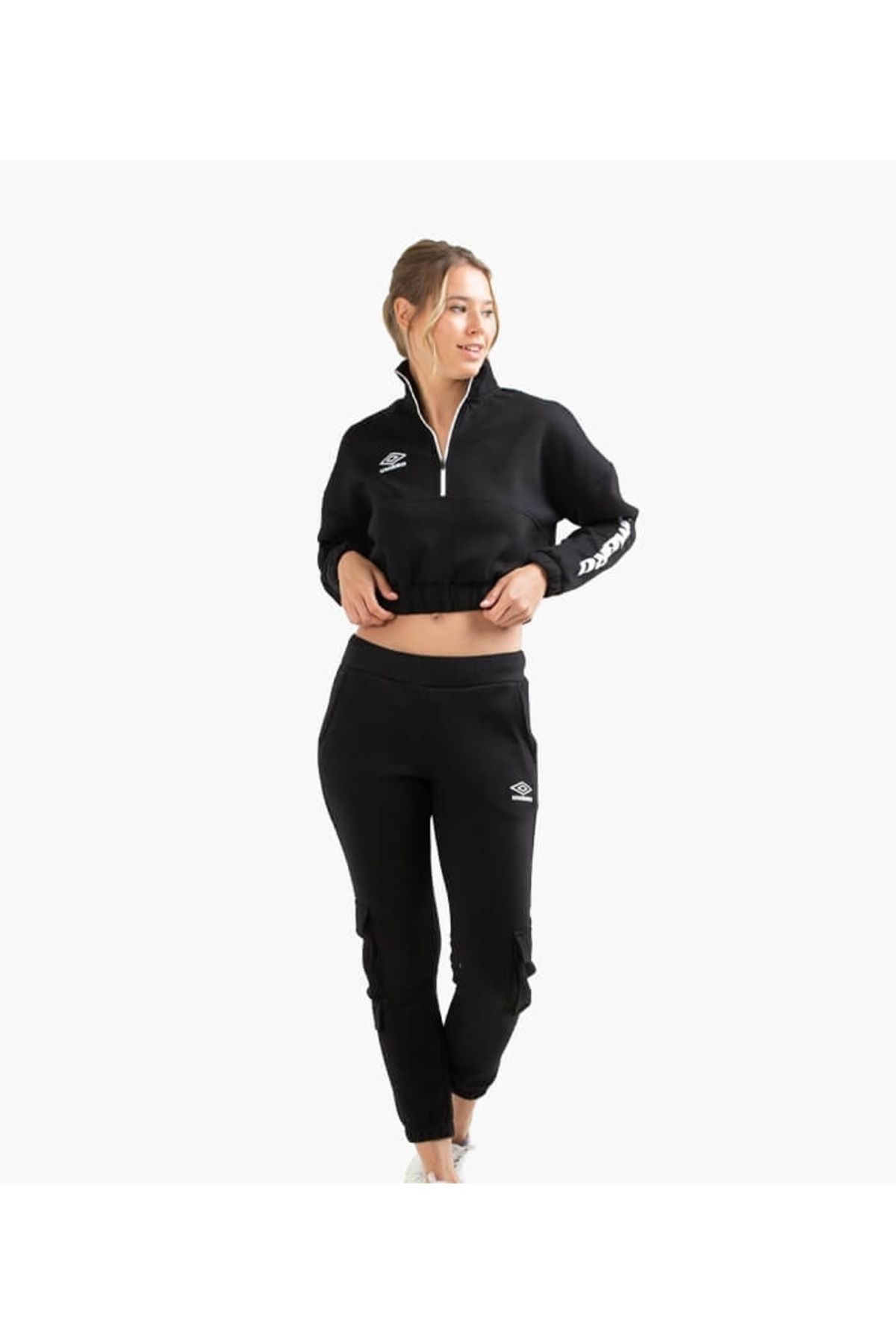 Pyra Track Suit – Kadın Siyah Pamuklu Eşofman Takımı – Va-0021