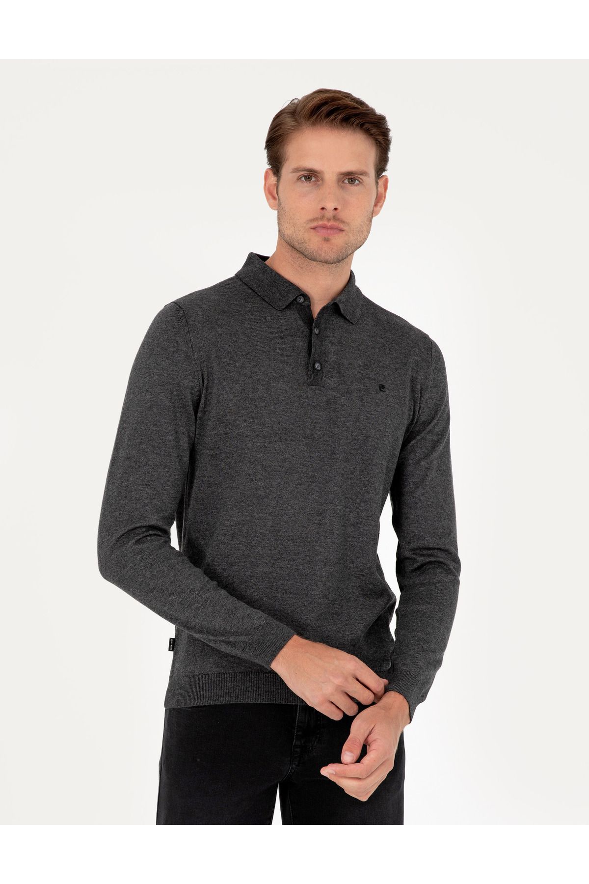 Pierre Cardin Antrasit MelanjSlim Fit Polo Ya...