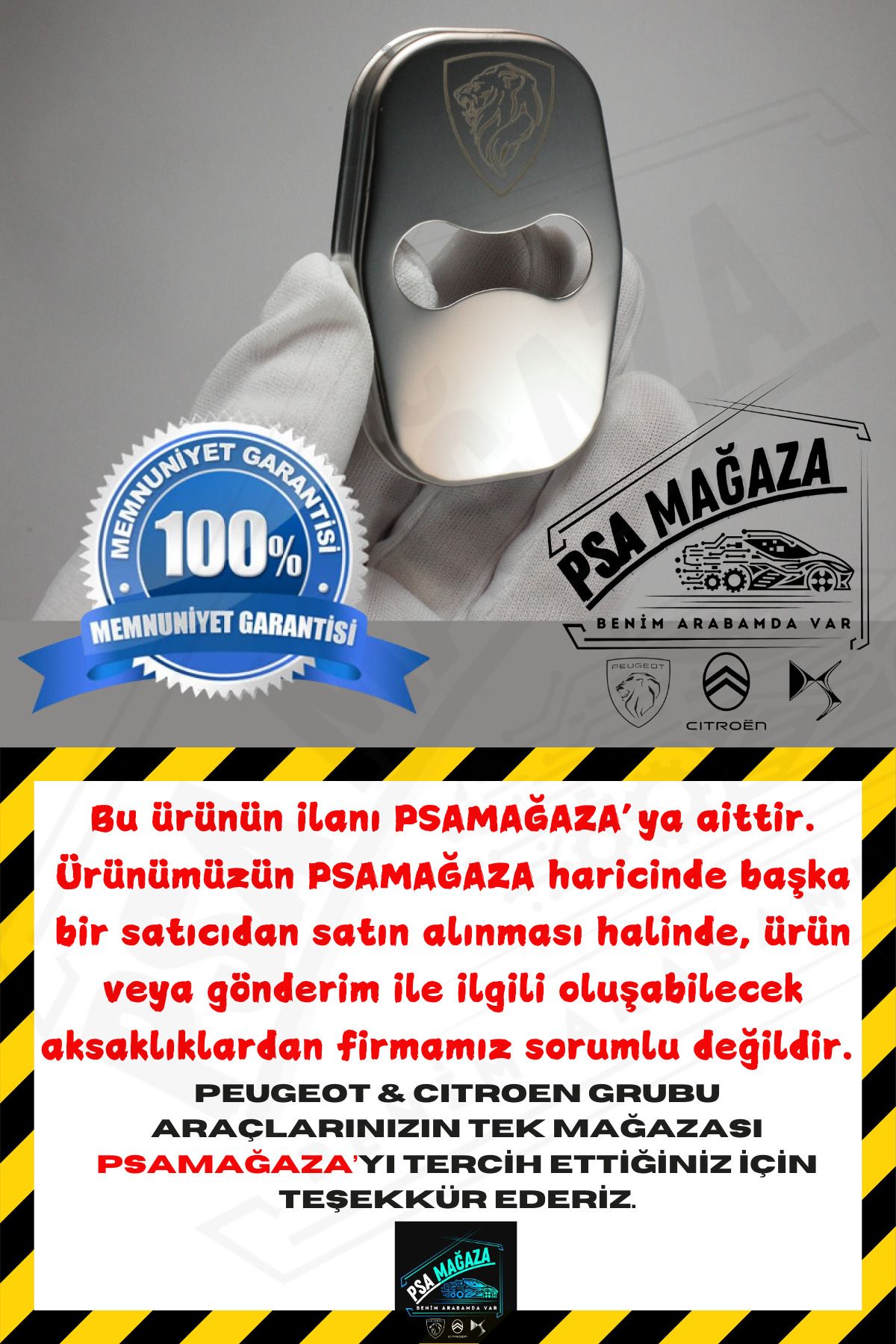 Yeni Peugeot Logolu Paslanmaz Çelik Kapı Kilidi Kapak Takımı 4'lü[%100 UYUMLU]Örnek Kilit 5.Görselde