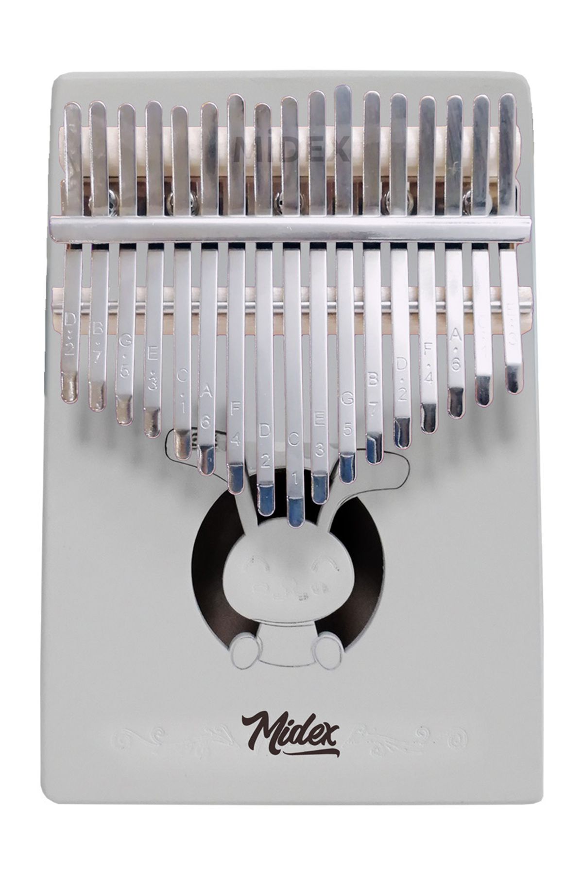 KLX-550 Beyaz Renk Gerçek Ağaç Kalimba 17 Tuşlu Full Set