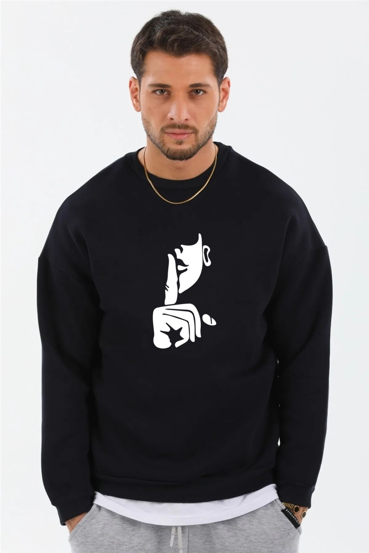 Guillermo Gramix SweatshirtSiyah Unisex Overs...