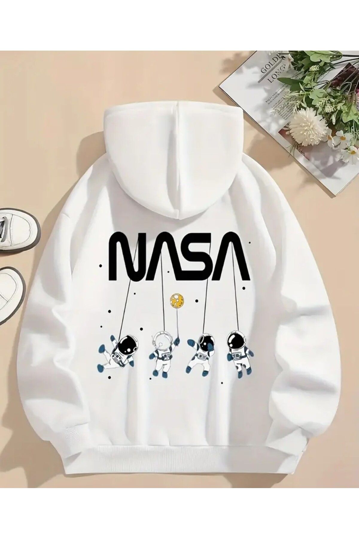 trend selection NASA Sırtbaskılı, Oversize, K...