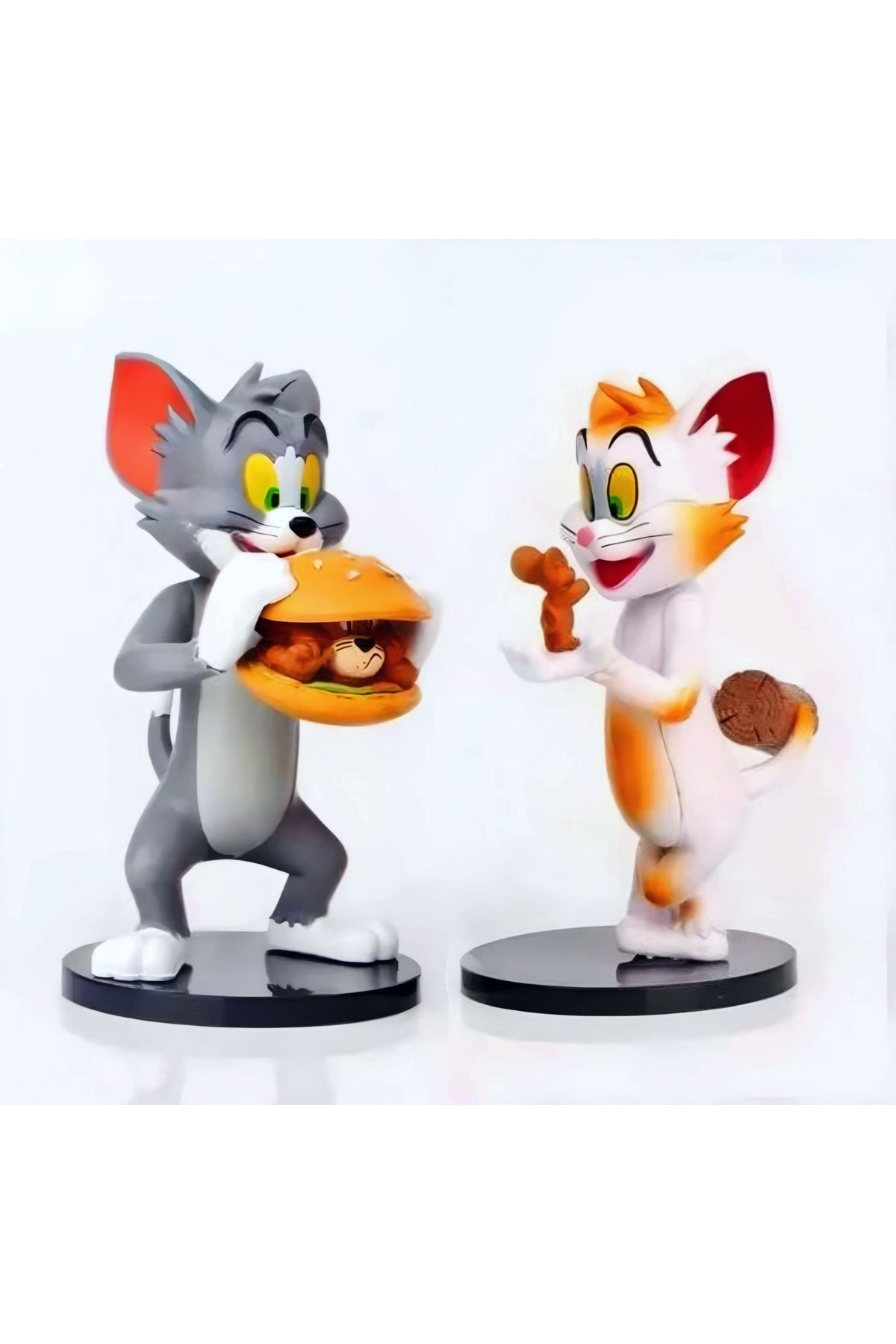 Tom ve Jerry 11 cm Mizahi Figür - Burger Sahnesi Özel Koleksiyon