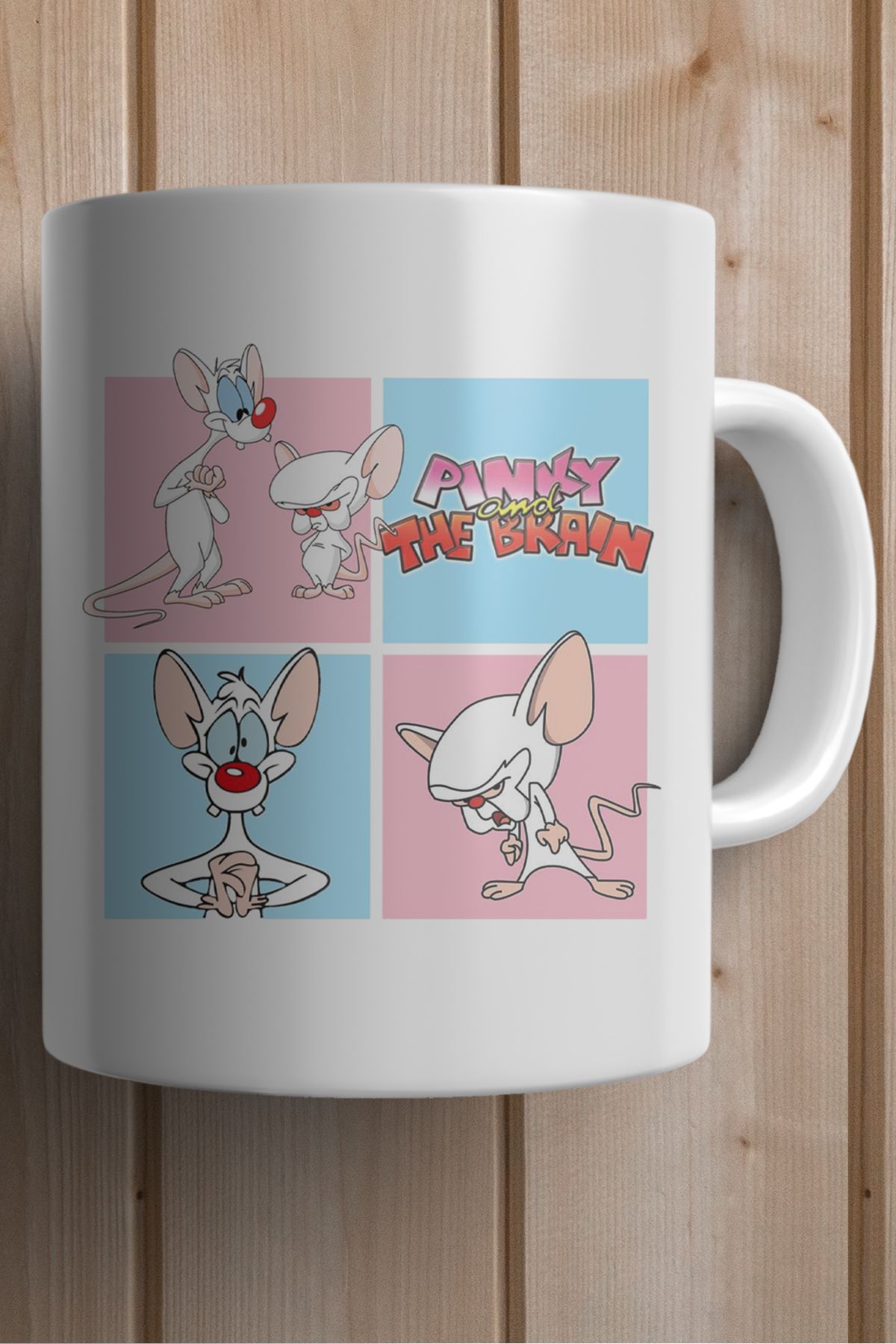 Pinky and the Brain Cartoon Baskılı Premium Kupa Bardak