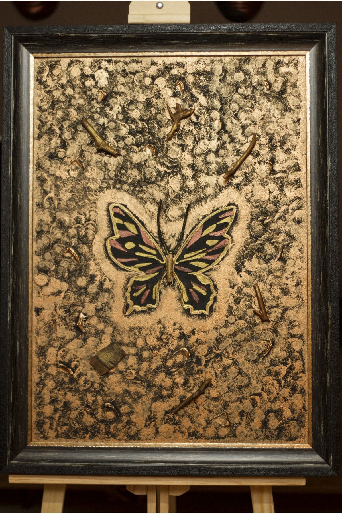 Talisman Butterfly - Tılsım Kelebeği Kelebek Akrilik Canvas Dokulu Tablo