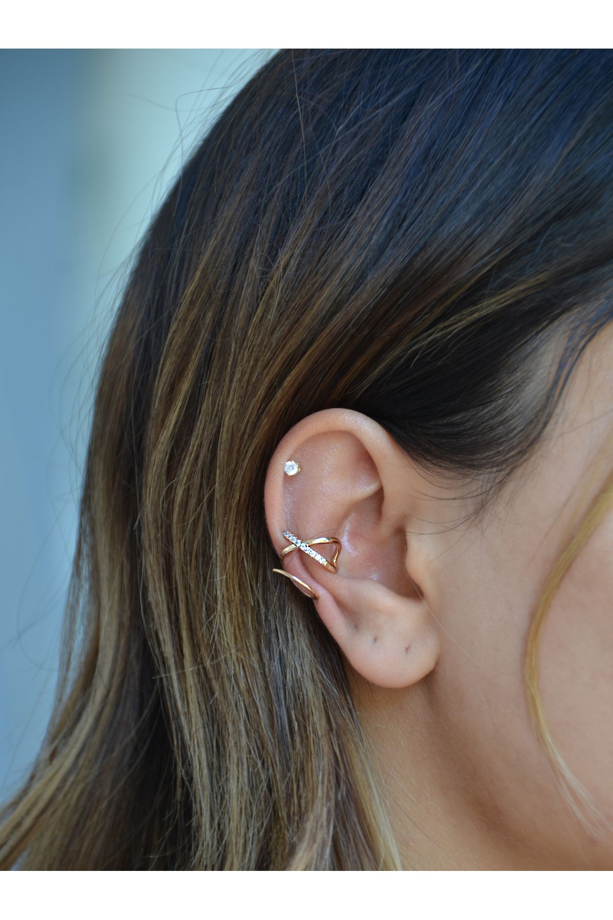 Xuping Gold Renkli Earcuff