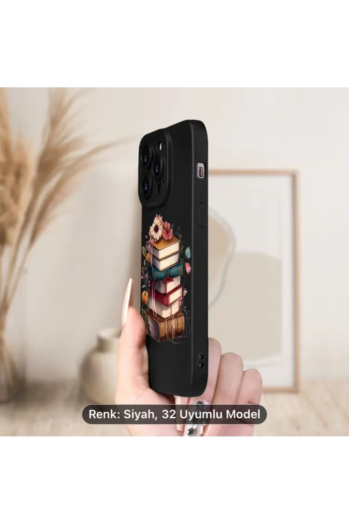 iphone 11 kitap desenli tam koruma kılıf