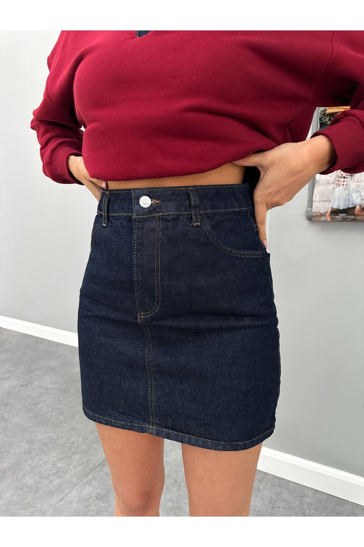 ESRAHELVACI Mini Denim Etek