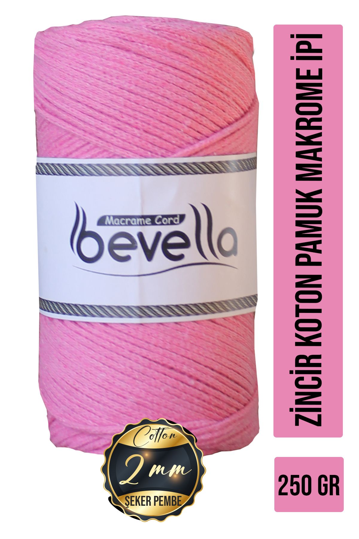 Bevella Macrame Cord KotonPamuk Makrome İpi 2...