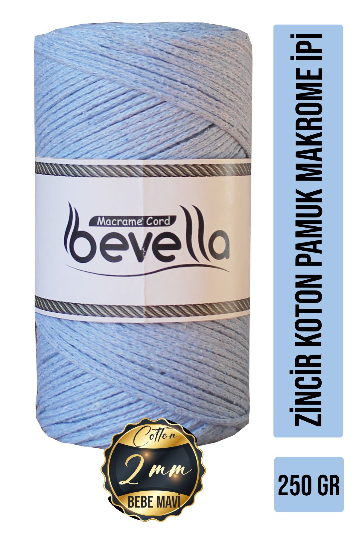 Bevella Macrame Cord KotonPamuk Makrome İpi 2...