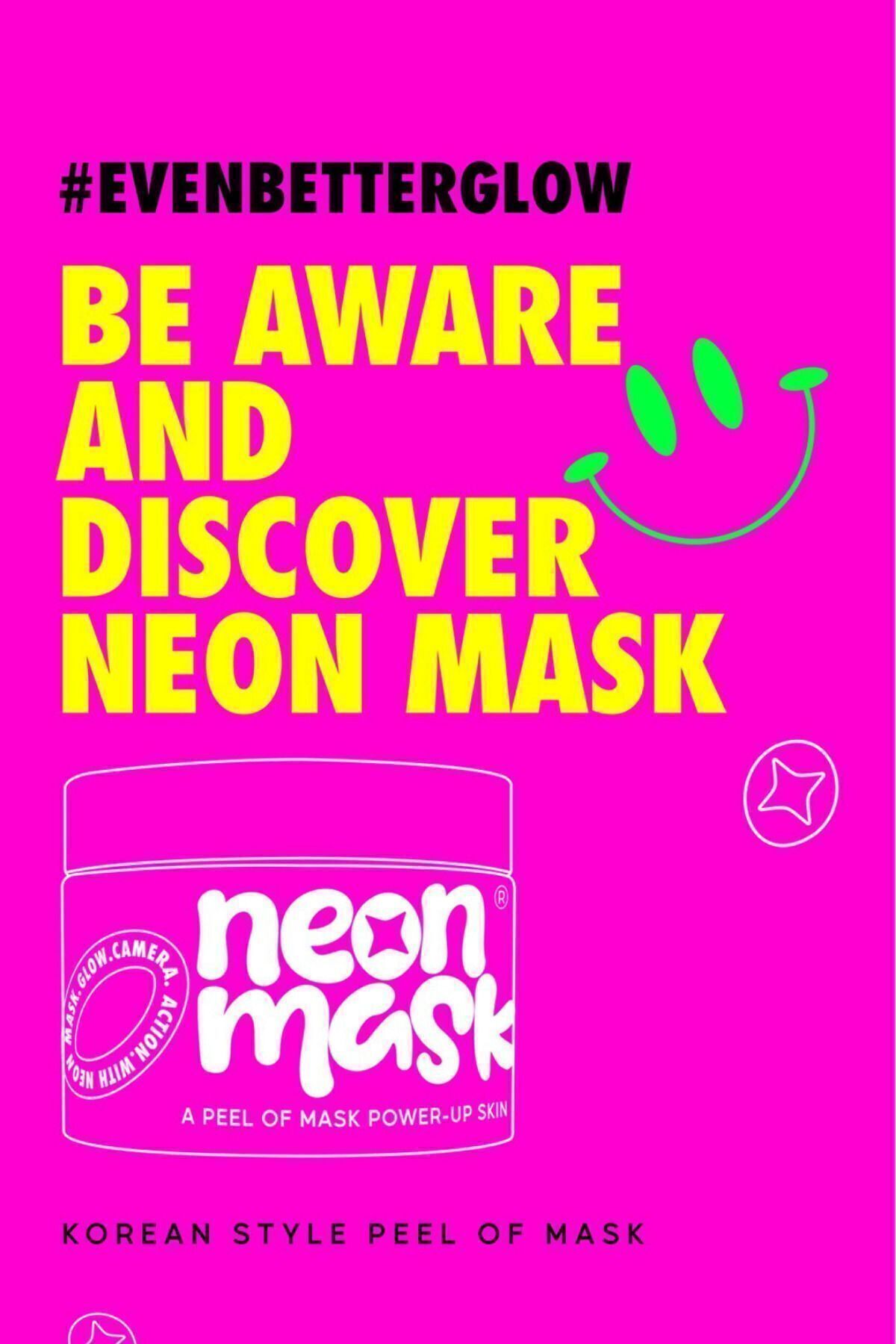 Neon Mask Işıltı Veren Korean Style Yaşlanma Karşıtı, Gözenek Sıkılaştırıcı Soyulabilir Yüz Maskesi