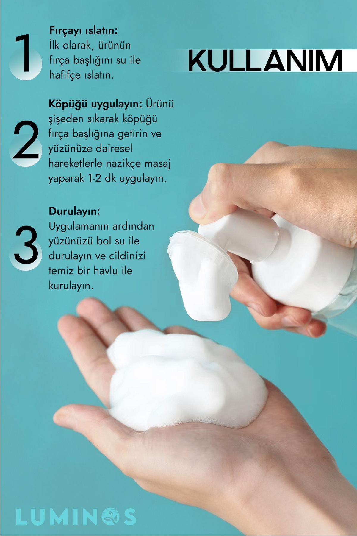 Luminos Fırça Başlıklı Yüz Temizleyici Arındırıcı Köpük - 150 ml