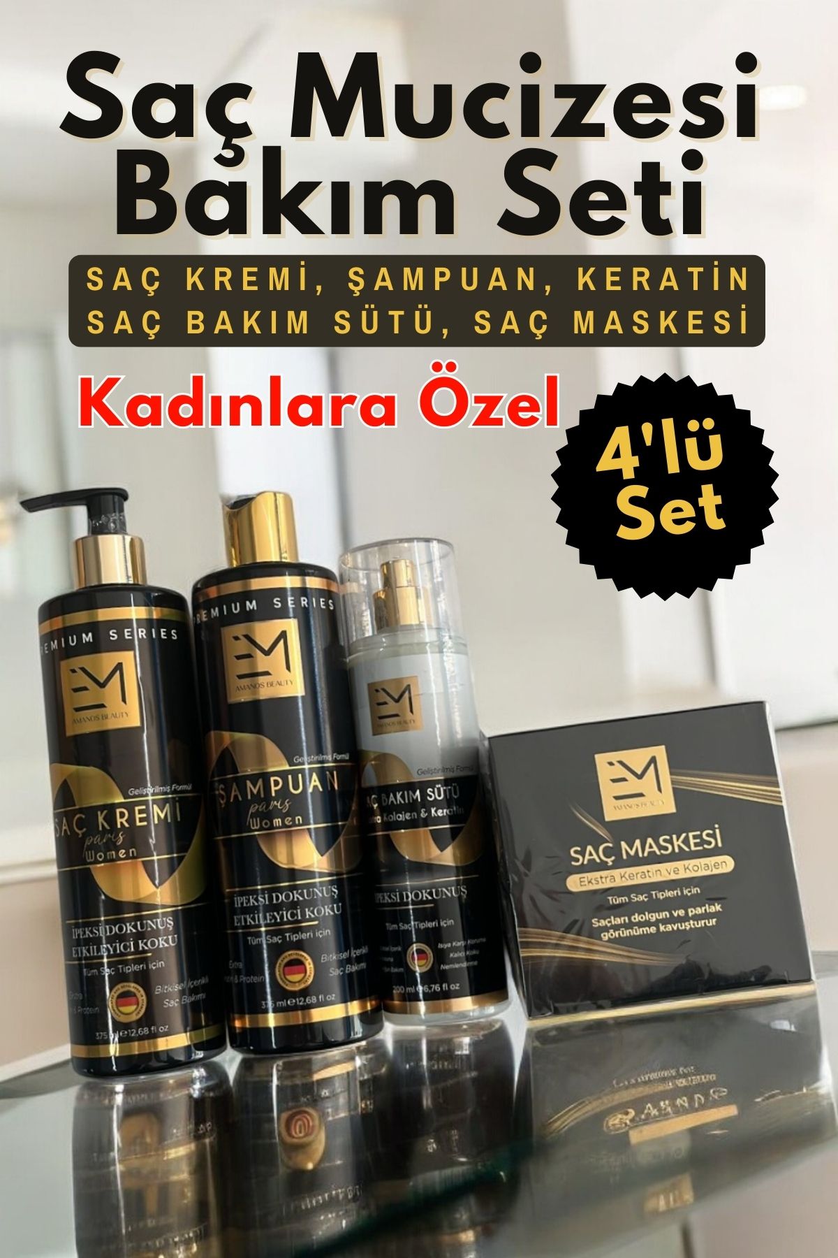 EM AMANOS BEAUTY Kadın SaçMucizesi Bakım Seti...