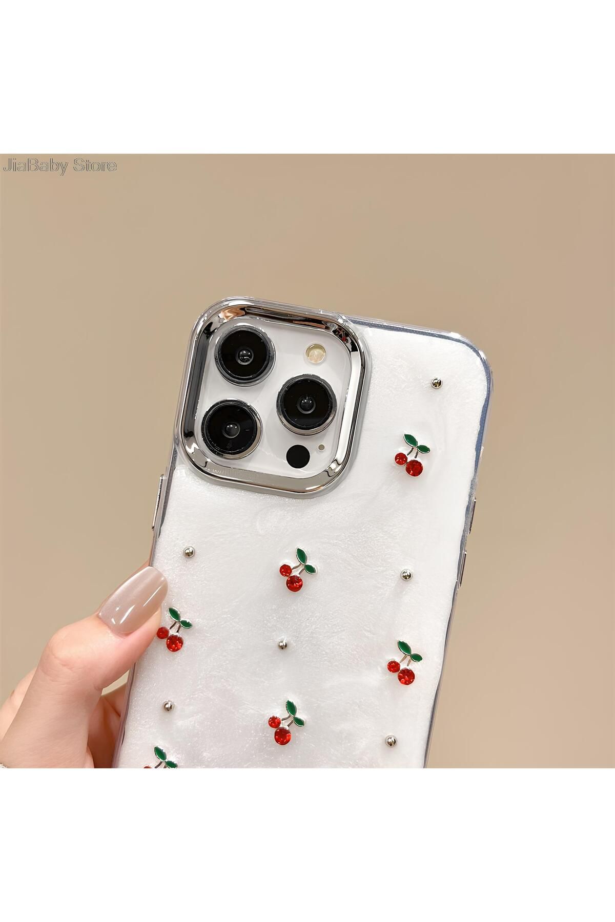 iPhone 11 Luxe White Case Cherry