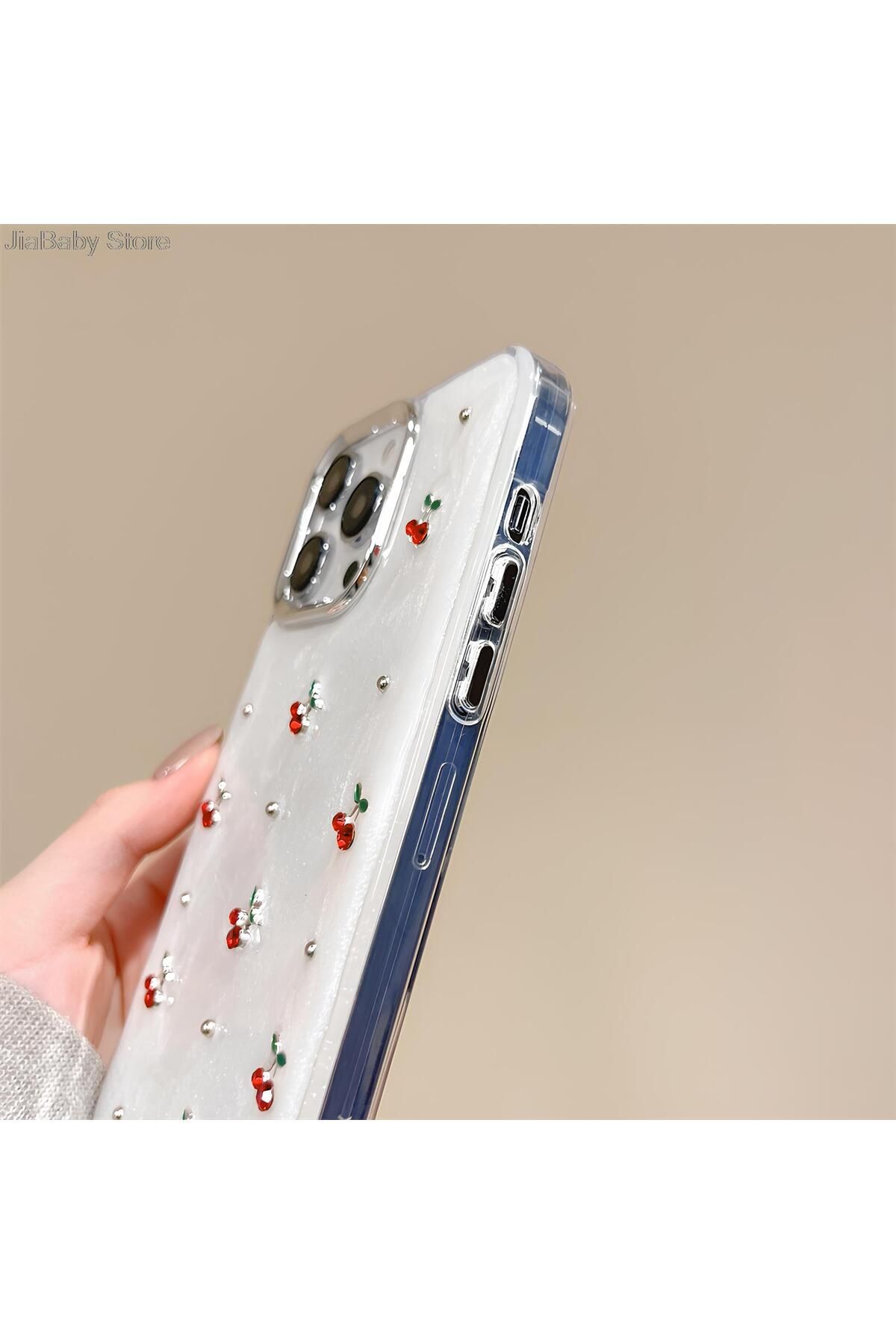 iPhone 11 Luxe White Case Cherry