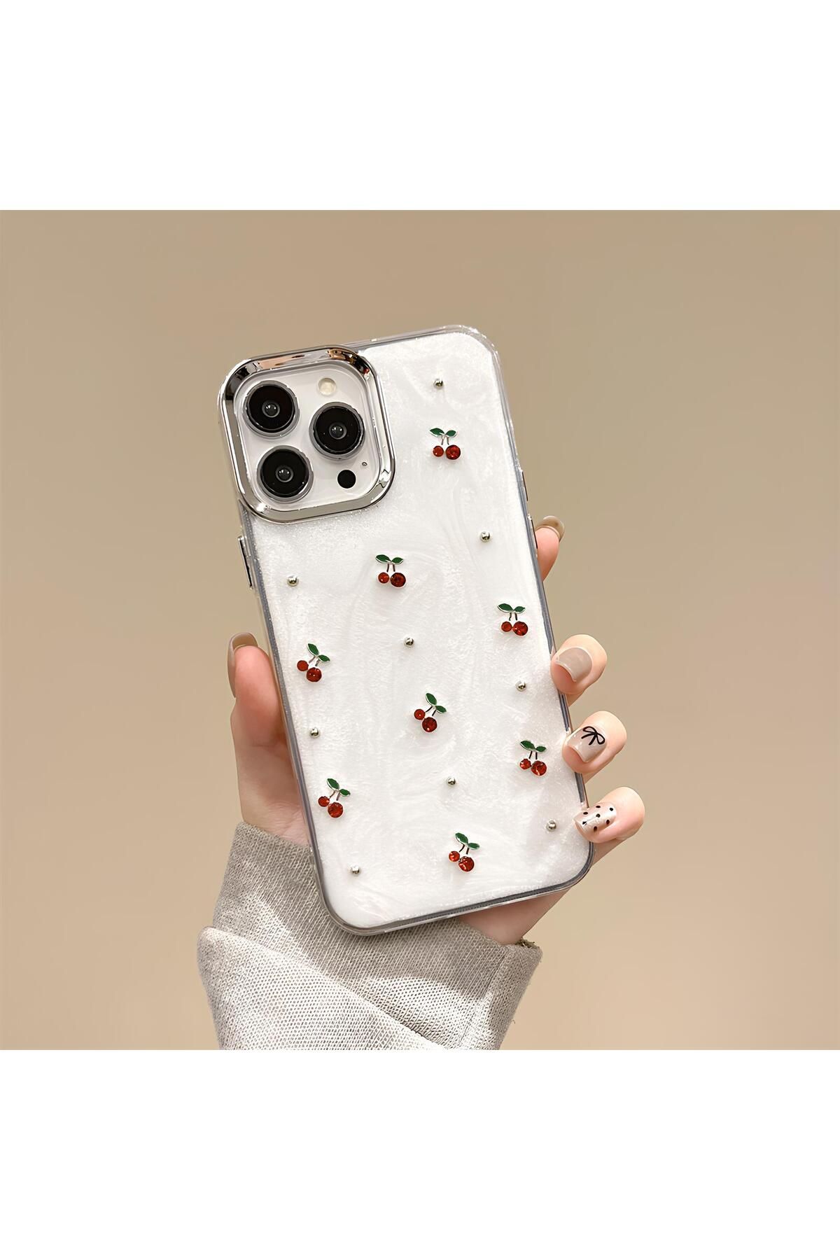 PiyasaSepeti iPhone 11 LuxeWhite Case Cherry