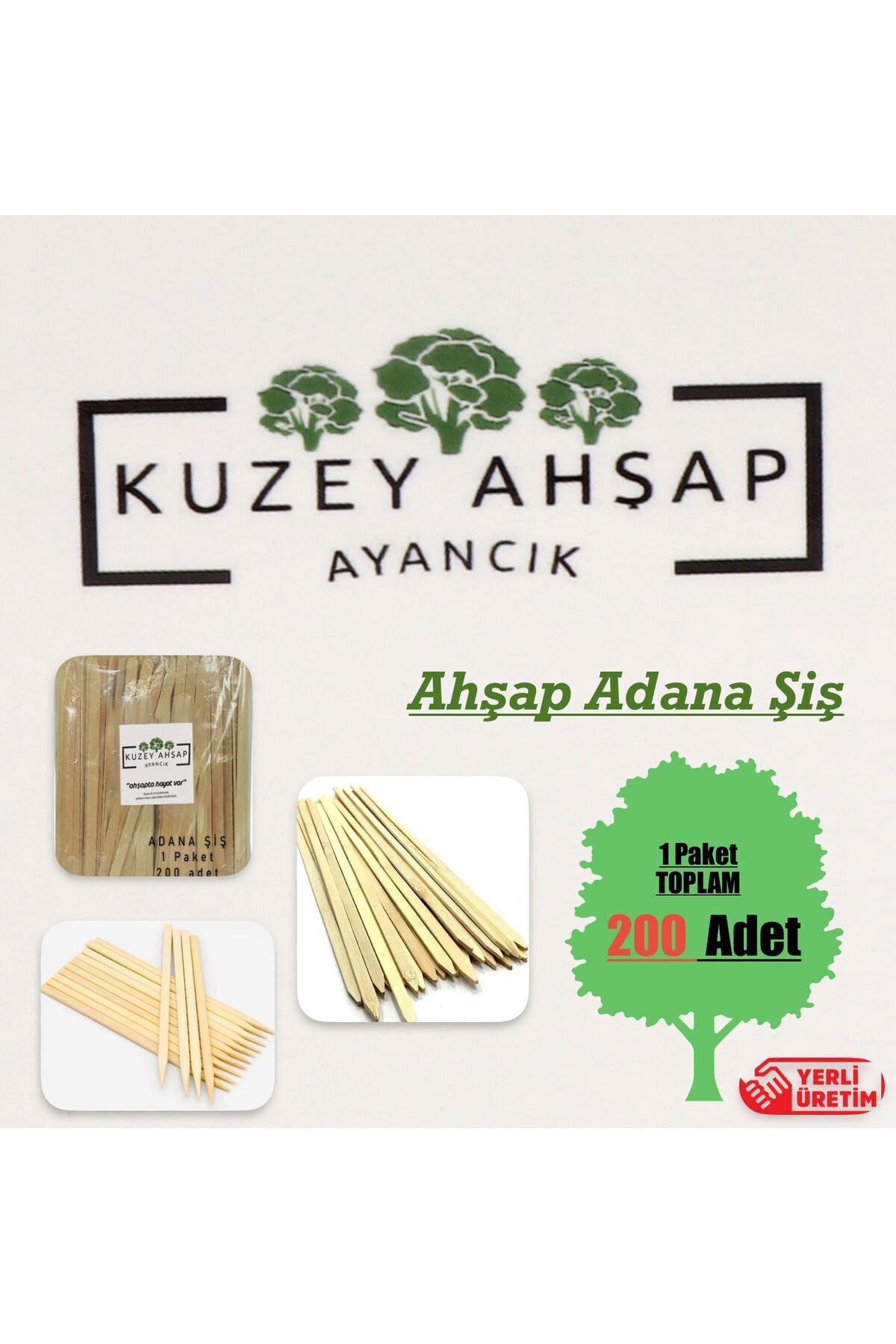 Kuzey Ahşap Ayancık 200’lüAdana Çöp Şiş