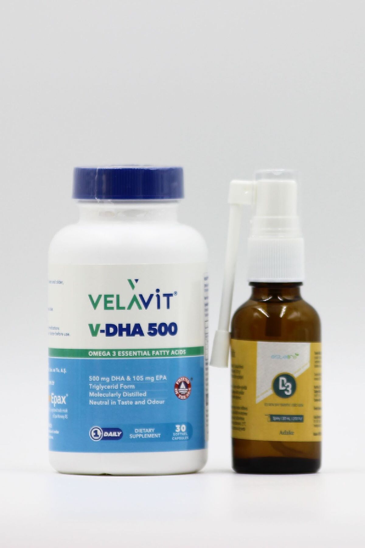 Velavit V-DHA Omega 3 30Kapsül + D3 Sprey