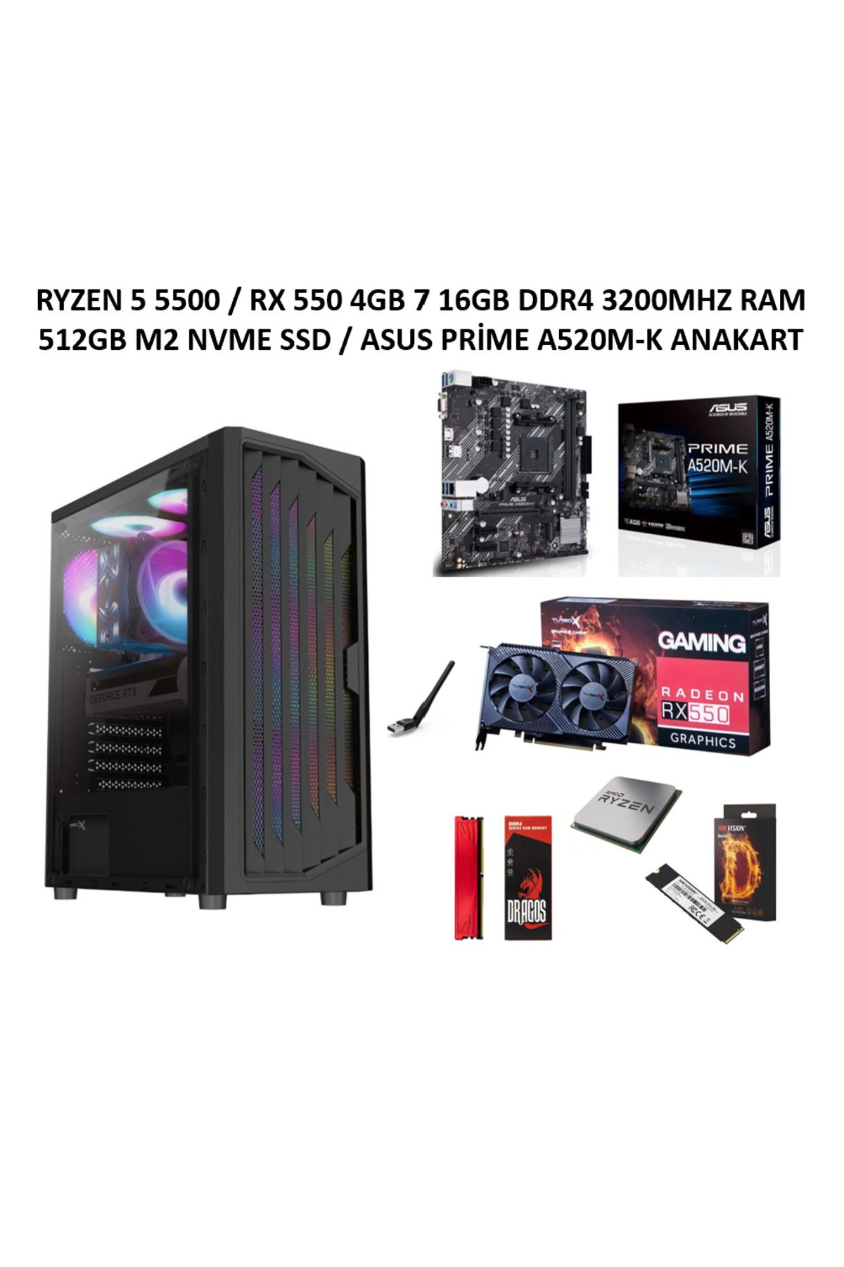 RAMTECHWAVE X10 Ryzen 5 5500Rx 550 4Gb 16Gb R...