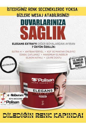 Elegans Extra m² Antibakteriyel-Küf Önleyici Maksimum Silinebilir İç Cephe Boyası 15L-20Kg Image 0