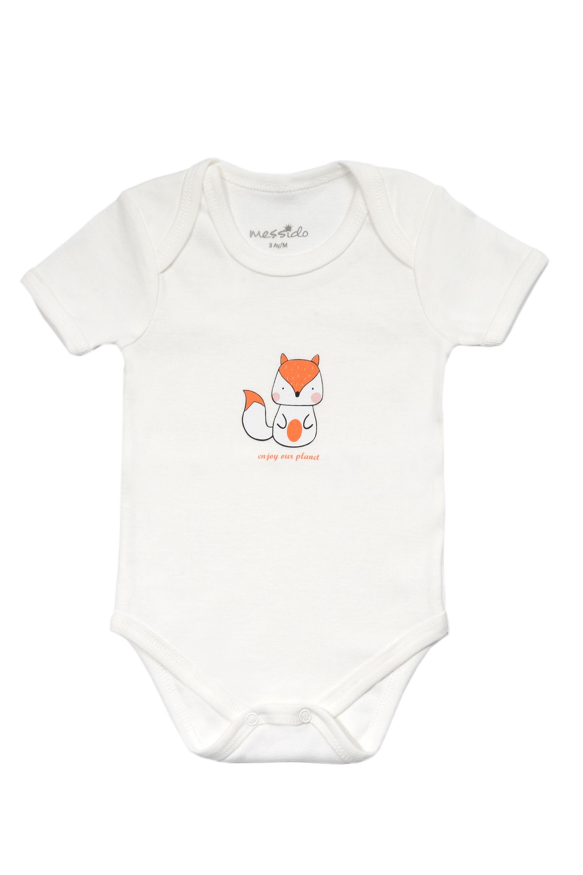 % 100 Pamuk 3'lü Bebek Body - Unisex