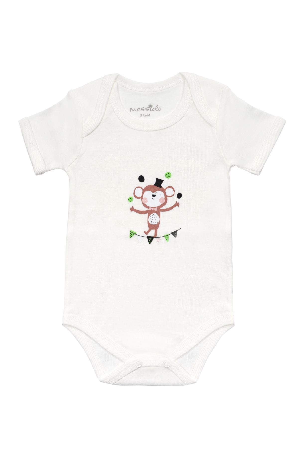 % 100 Pamuk 3'lü Bebek Body - Unisex