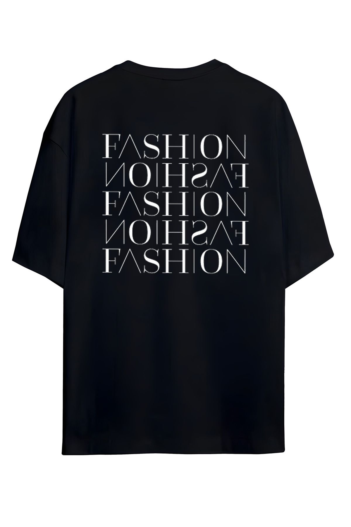 VON LABAS NEW COLLECTION SIRT VE ÖN FASHION BASKILI UNISEX OVERSIZE T-SHIRT