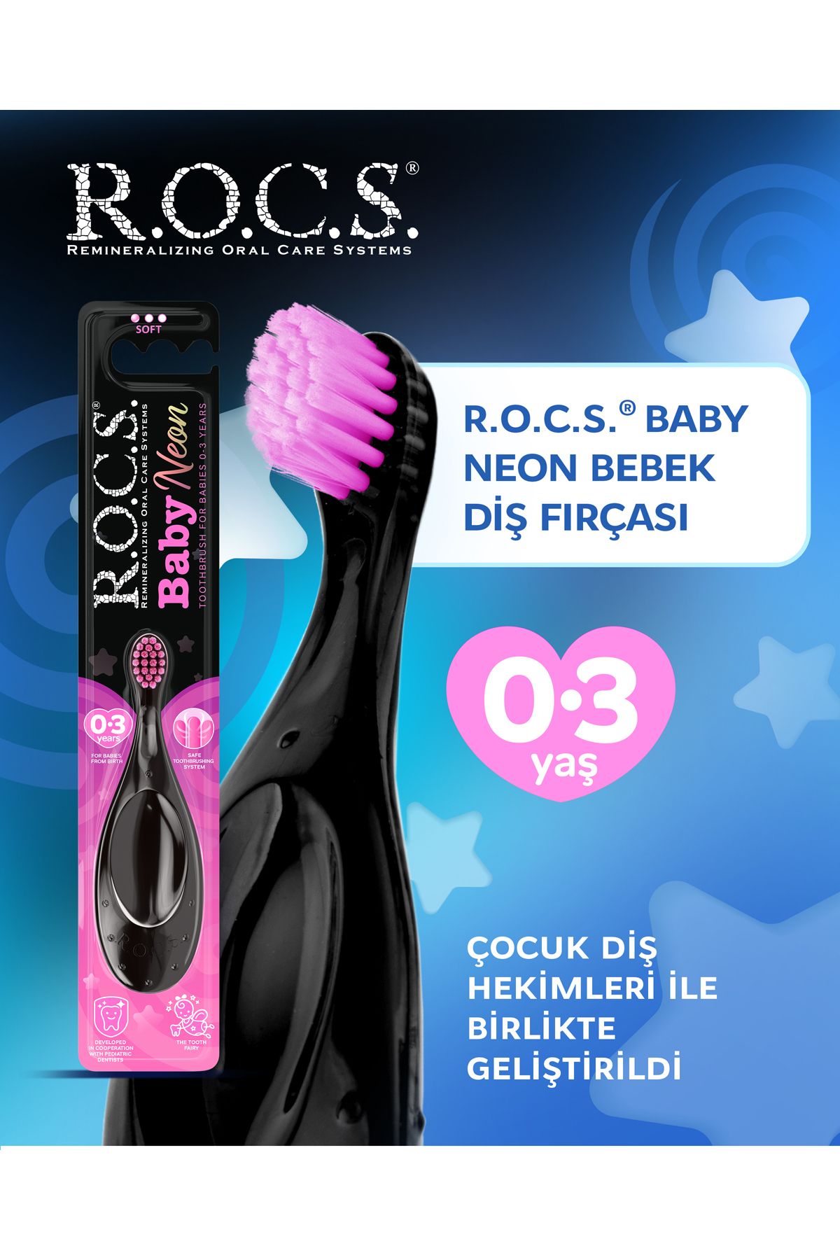 R.O.C.S.Baby Neon 0-3 YaşIçin Ekstra Yumuşak...