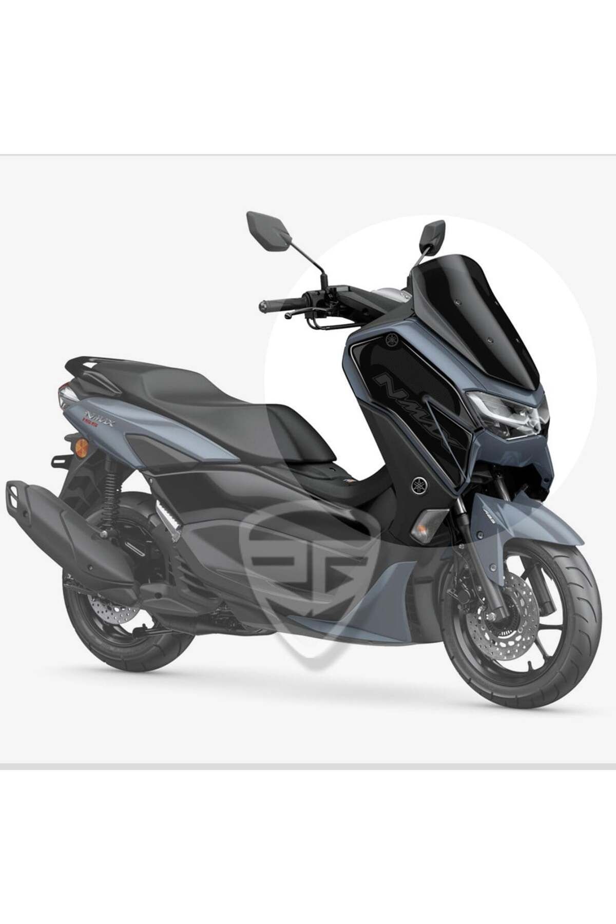 Yamaha Nmax 2021 Model Kafa Grenaj Pad Koruyucu Siyah Gri