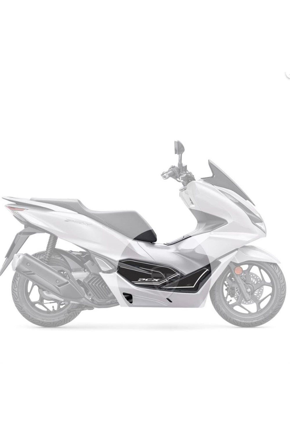 Redline Grafik Pcx 2021Karbon Desen Beyaz Yan...