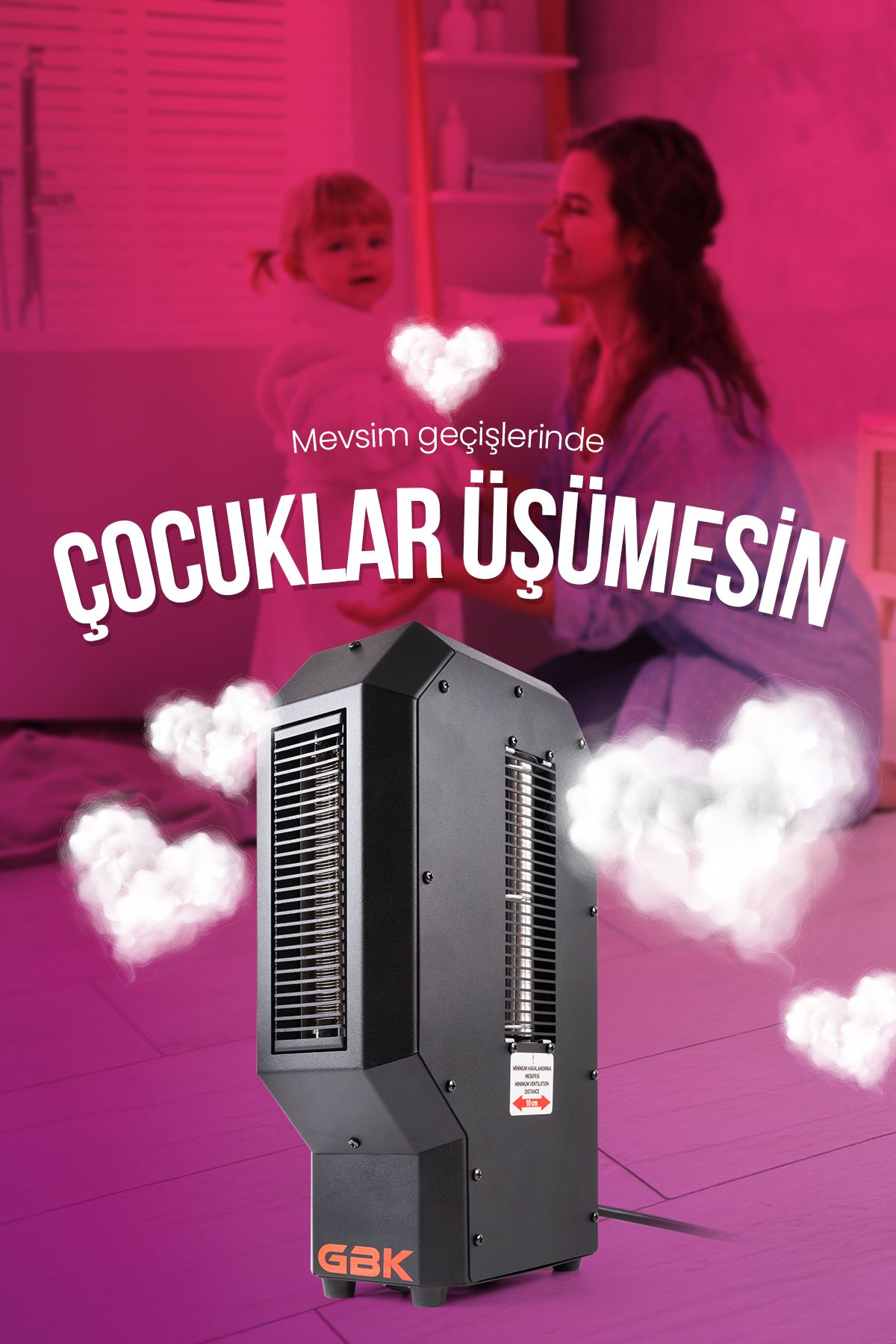 Gbk Fanlı Isıtıcı 3400w Ev, Atölye, Ofis, Prefabrik Yapı Için Uygun