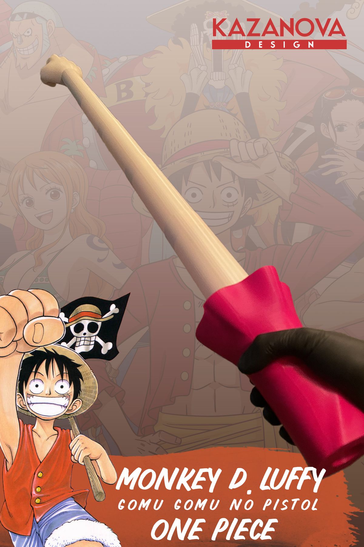 Kazanova Design LUFFY - ONEPIECE, GOMU GOMU N...