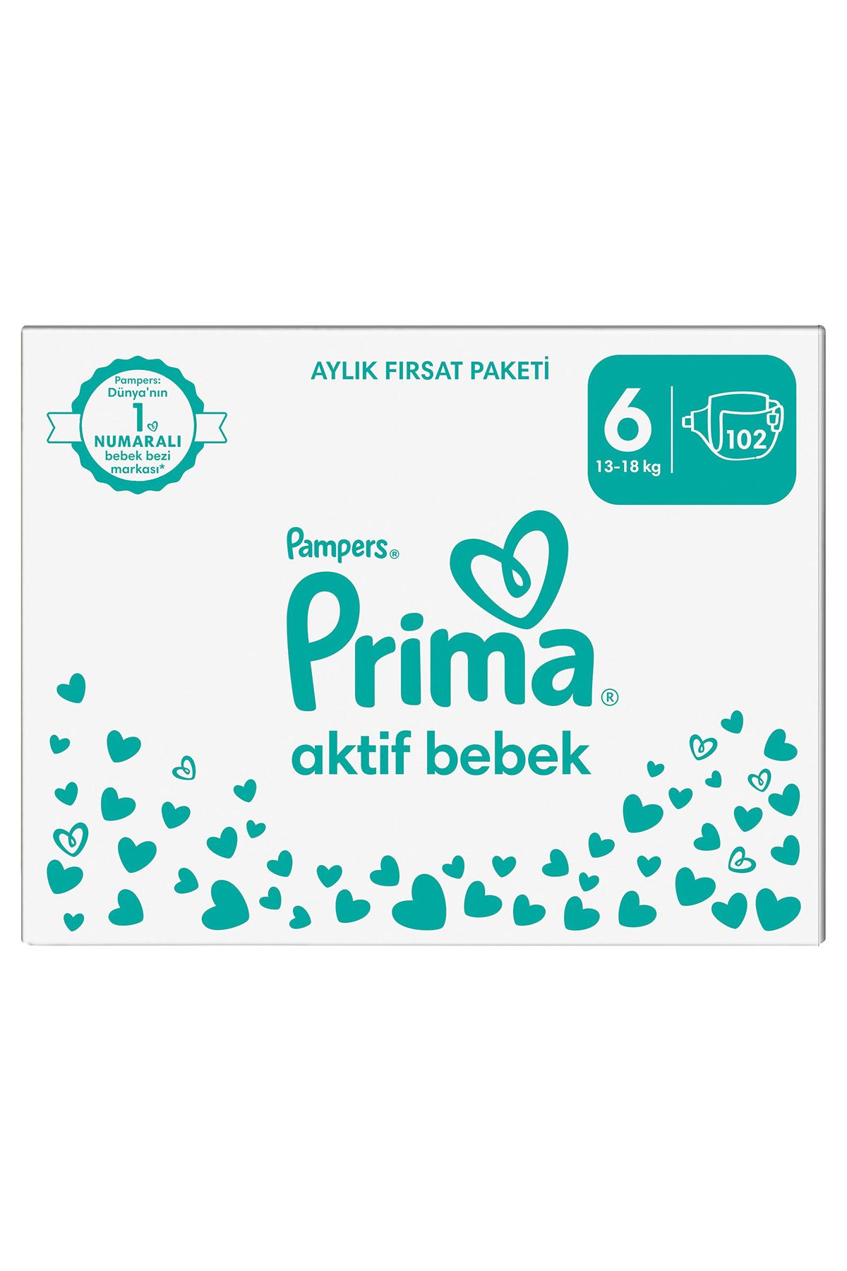 Pampers Bebek Bezi Aktif Bebek Aylık Ekstra Large 6 Beden 102 Li