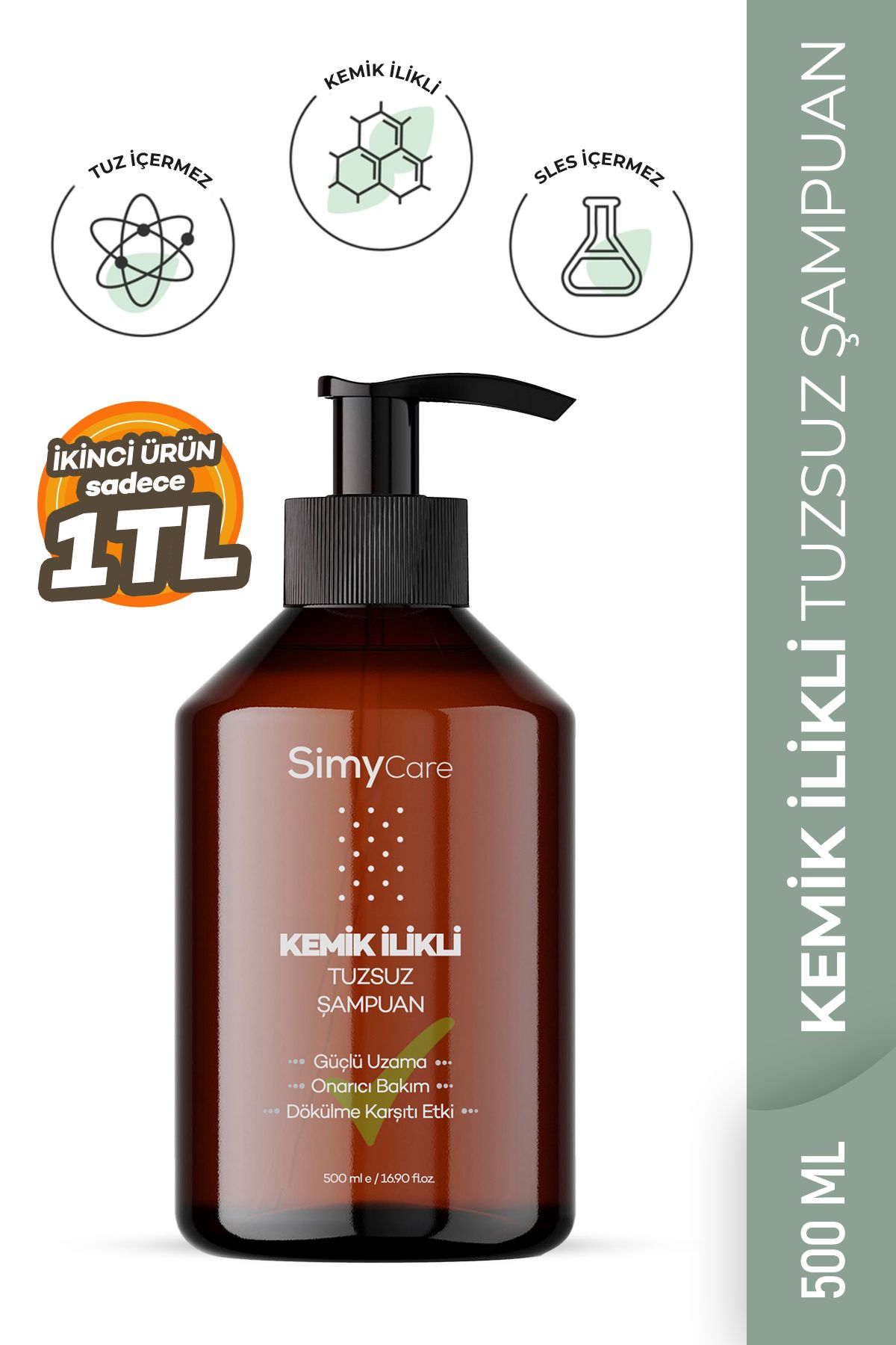 SimyCare Kemik İlikli TuzsuzSaç Şampuanı - 50...