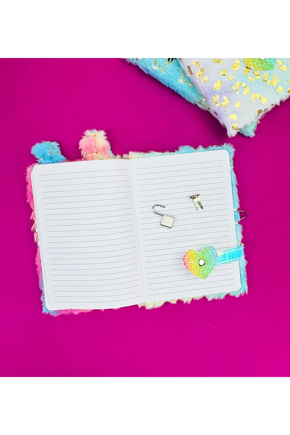 Tavşan Peluş Kilit Kapak Defter