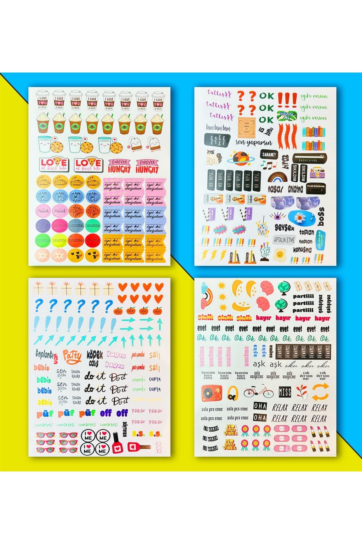 My Dıy Sticker Book 24 * 17 Cm 16 Sayfa Özel Tasarım Rengarenk Sticker Kitabı