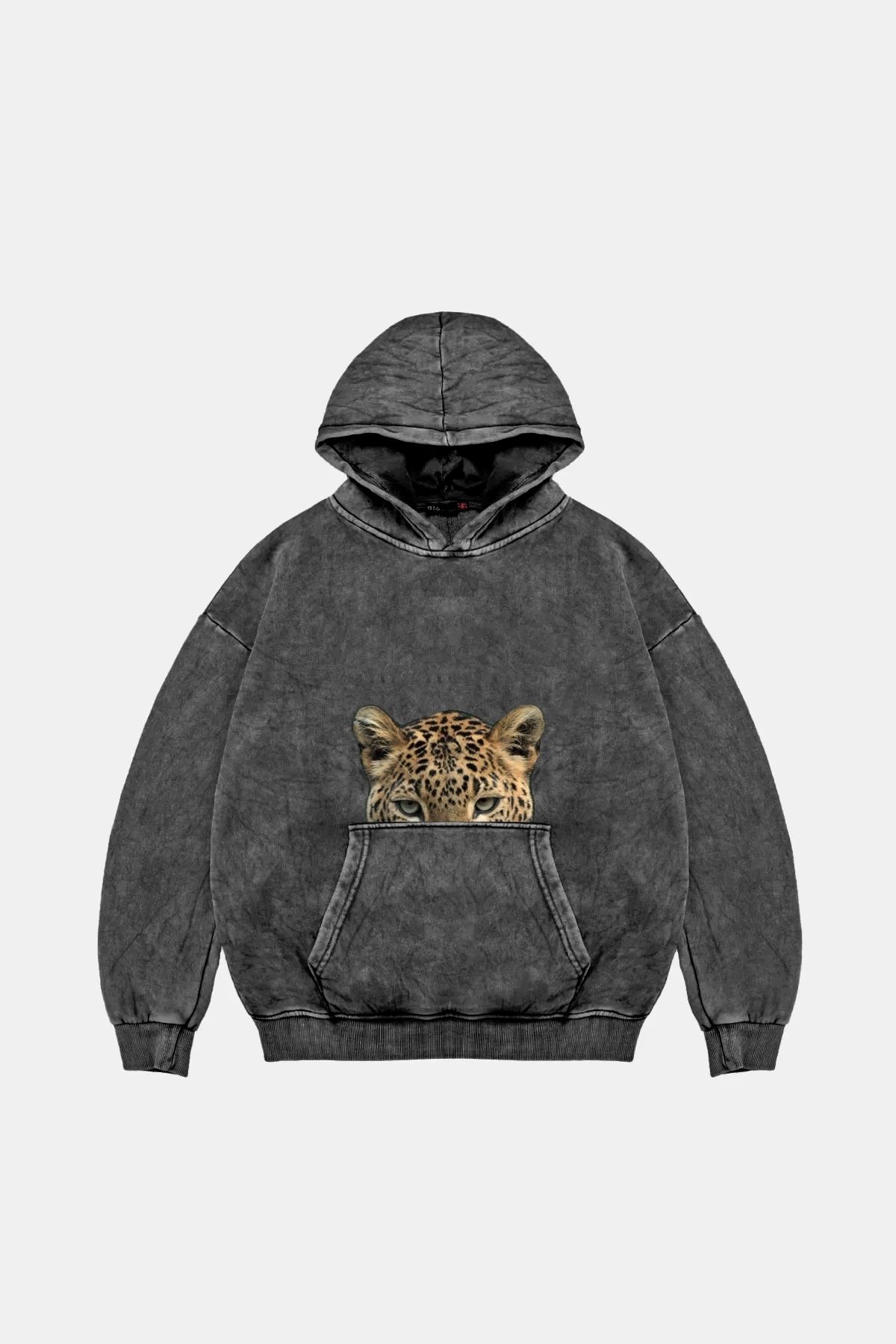 Bak Moda Leopar Eyes BaskılıOversize Unisex P...