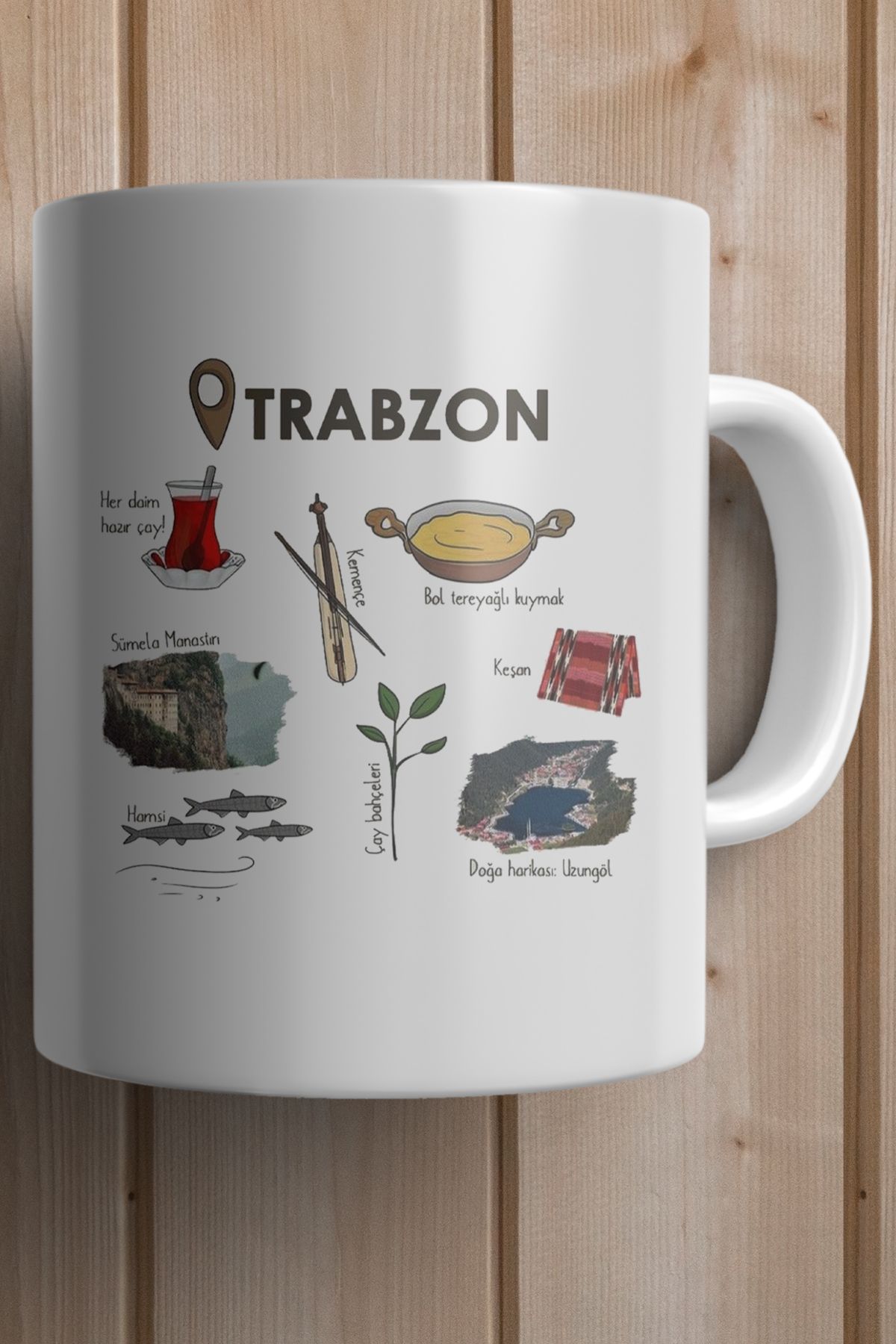 Trabzon Baskılı Premium Kupa Bardak