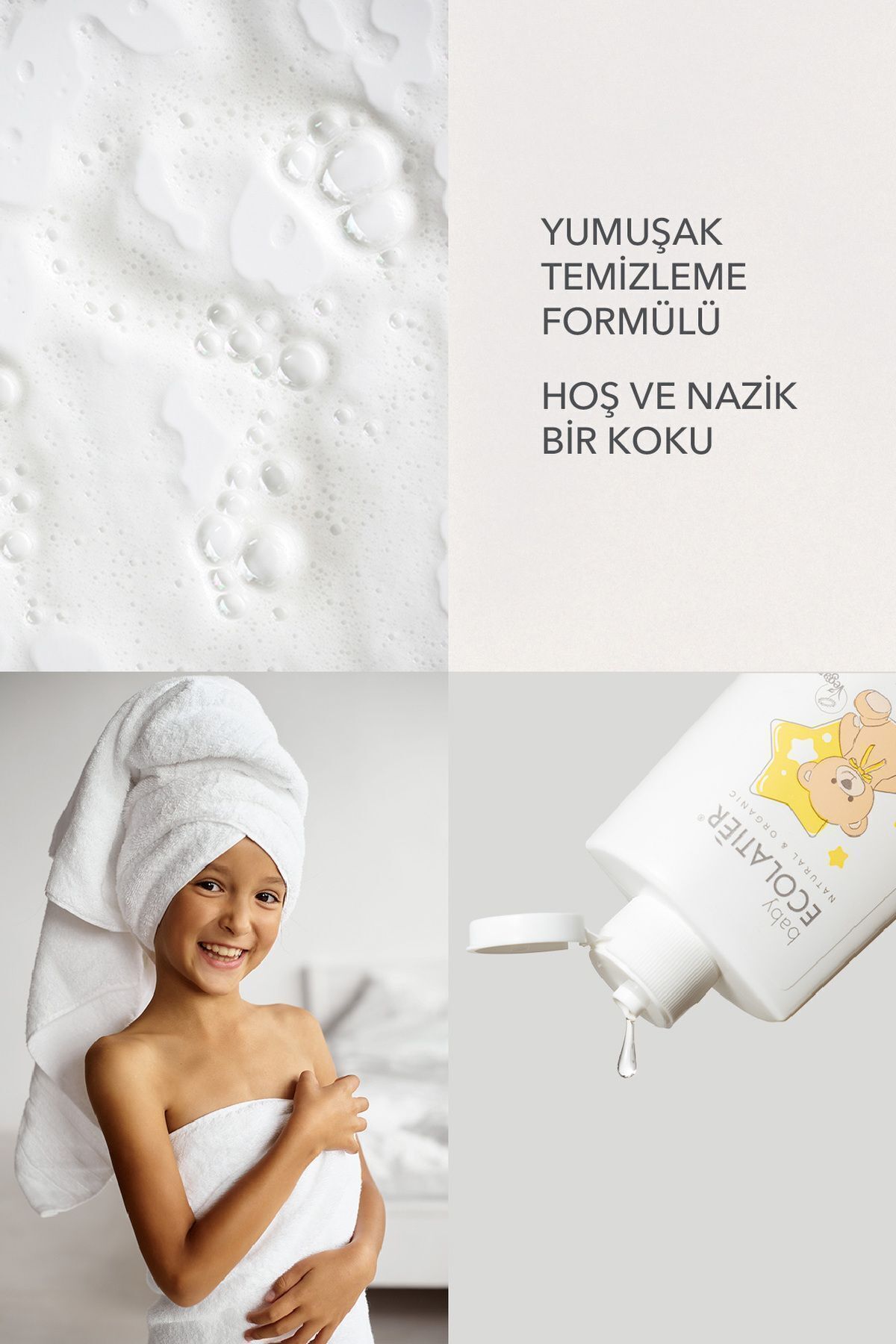 2'si 1 Arada Kolay Tarama Bebek Ve Çocuk Şampuanı 3+ Yaş Organik 250 ml Baby 2-in-1 Easy Detangling