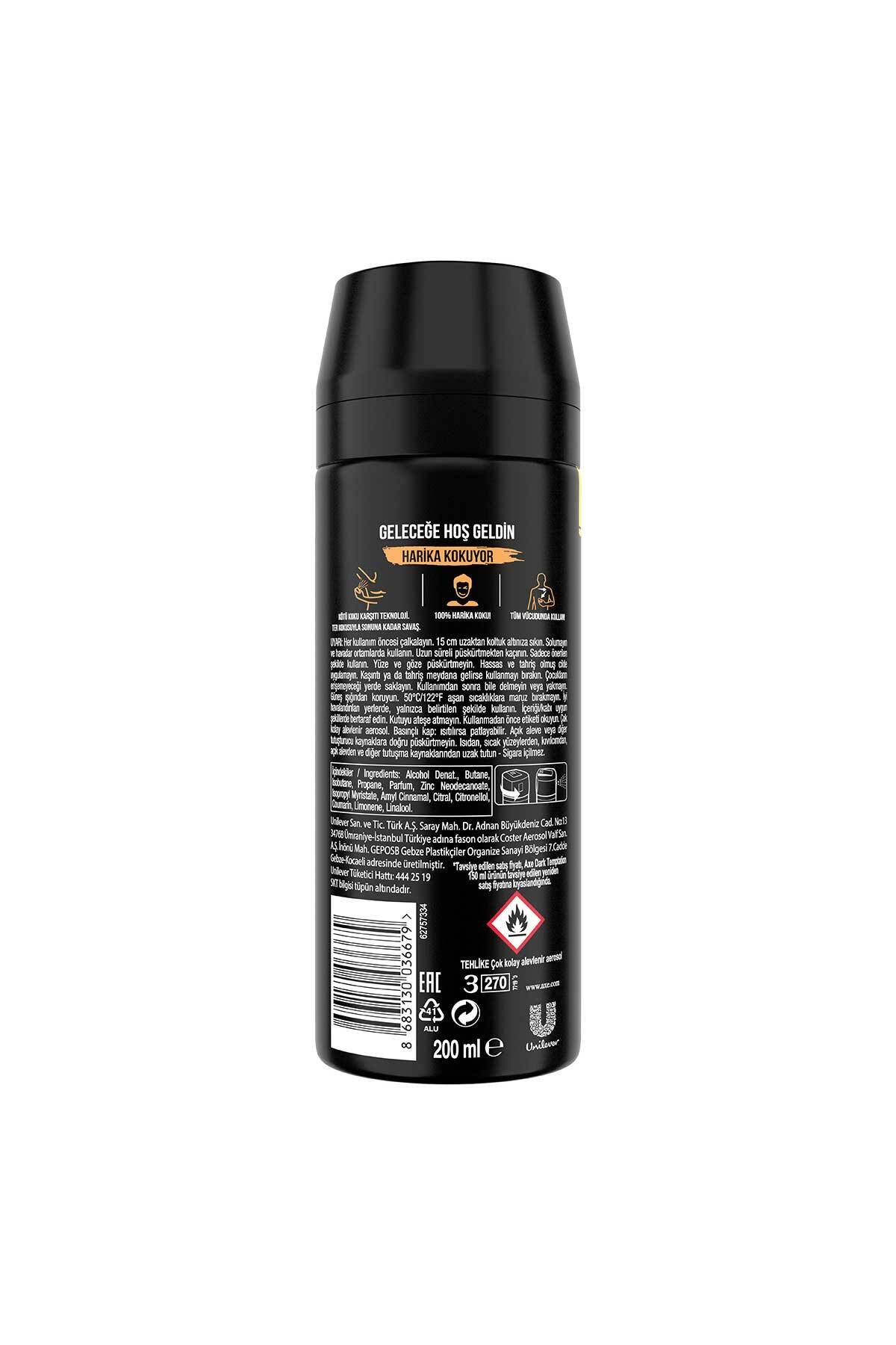 Erkek Sprey Deodorant Dark Temptation 200 ml X3