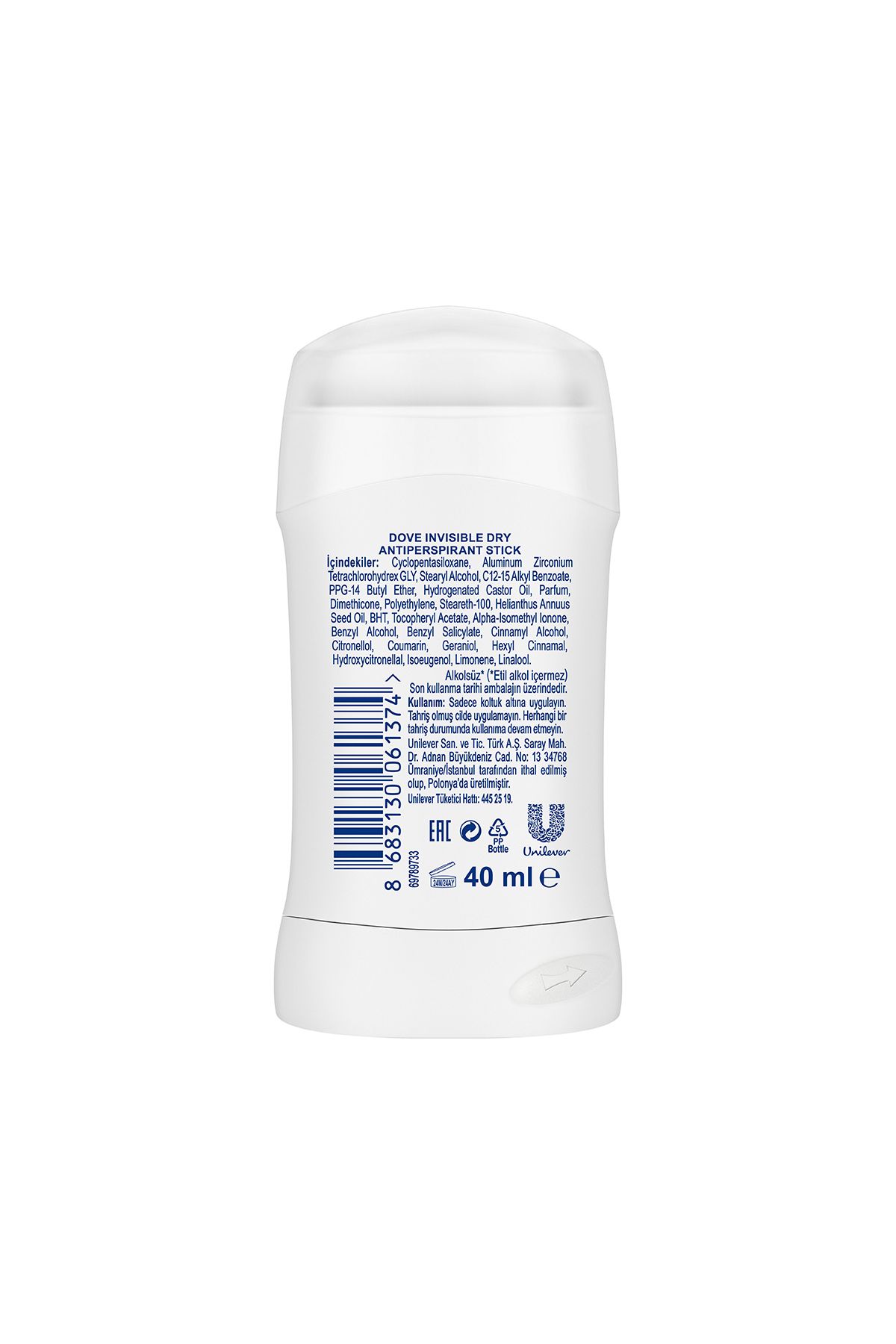 Kadın Stick Deodorant Invisible Dry 1/4 Nemlendirici Krem Etkili 40ml X2 Adet